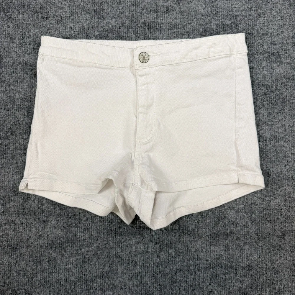 Blue Asphalt Womens Shorts Size 3 Low Rise White‎ Denim Stretch Y2K Preppy 2000s